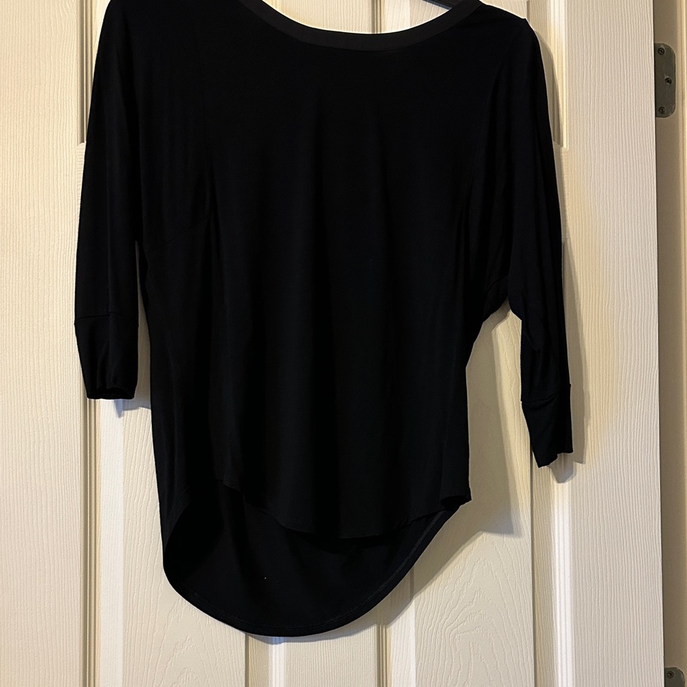 White House Black Market Black Long Sleeve Top